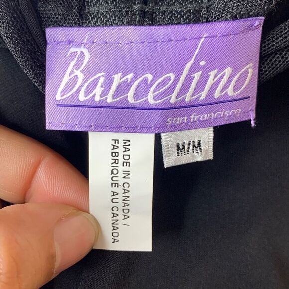 Barcelino Contrast Mesh Long Sleeve Top Size Medium - Picture 3 of 10